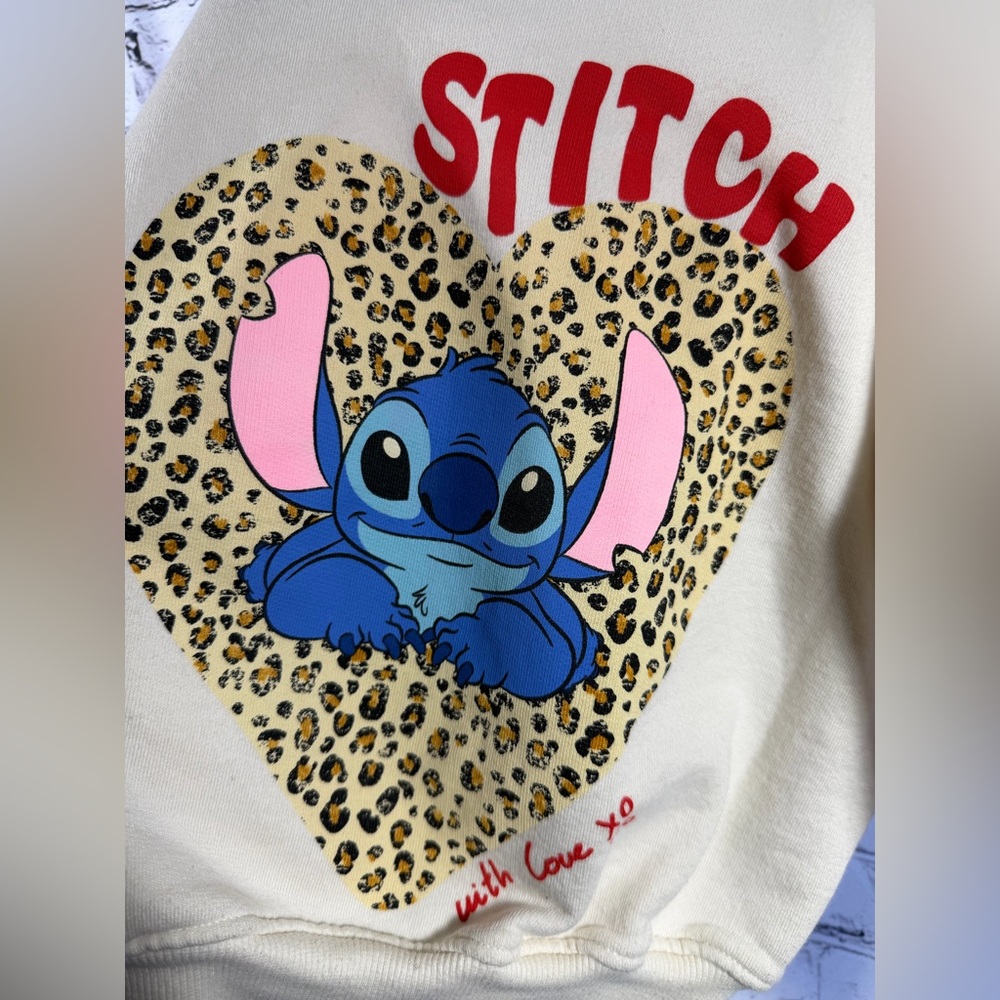Zara Disney Classics Stitch Cream Sweater EUC - Picture 2 of 5